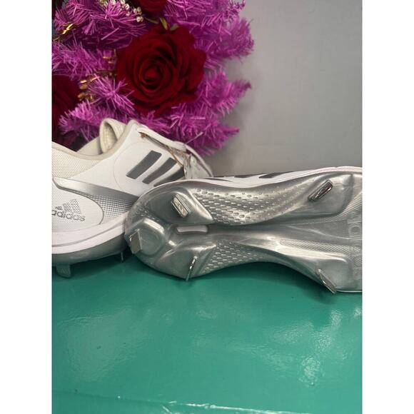 Adidas PureHustle 2 Softball Cleats Women’s Size 5.5 White Silver FY4387 - Picture 5 of 7